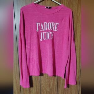 Juicy Couture Pink LS Top XL